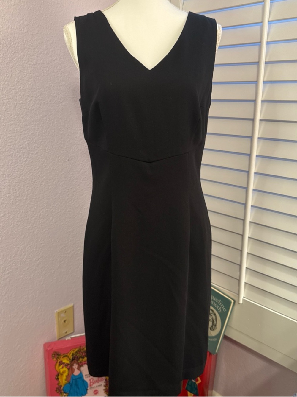 Classic Black V-Neck Sleeveless Women's Dress